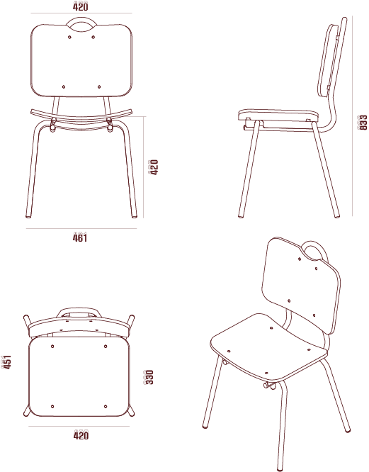 mogeo chaise plan